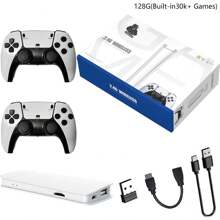 WEDO Controle Retrô de Jogos - Console de Jogos Retrô com mais de 40.000 Jogos Clássicos, 9 Emuladores, Armazenamento de 128GB/64GB, Plug & Play Saída 4K, Inclui 2 Controladores Sem Fio 2.4GHz