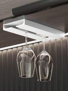 1/2 piezas Soporte colgante para copas de vino, Soporte de pared para copas de vino, Organizador de copas de vino sin taladrar para cocina - Multicolor - Ver 9