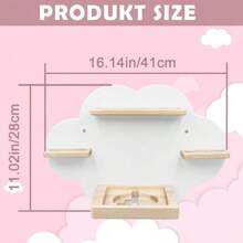 For TonieBox And Tonie Shelf Cloud,Tonies Storage For 12-20 Tonie Figures Characters Magnetic Wall Shelf For Tonies Toniebox, Charging Station (White) - 白色 - 查看 3