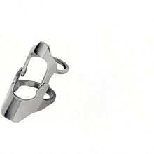 Unusual Large Solid Gothic Steampunk Jointed Skeletal Claw Full Finger Ring - Multicolor - View 13