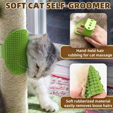 Fantasreen Cat Scratching Post 35 Inch Cat Scratcher Tall Cat Self Groomer For Indoor Cats Large Scratching Posts With Dangling Plush Balls For Kittens And Medium Cats - Upgraded - View 4