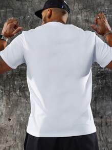 Customized Men's T-Shirt, Can Customize Photo Printing Men's T-Shirt, Personalized Printed Crew Neck T-Shirt, Customized Men's T-Shirt - Add Your Own Text And Images (Family Photo/Selfie/Pet Photo/Friend Group Photo/Company Logo) Ornamental,Dawg Stylish,Fashion,Hipster,Contracted,Easy Costume,Modest Fashion,Minimal Chic,Casual Custom,Unique,Personalized Ideal Gifts For Him Family,Boyfriend,Friends,Children - White - View 7