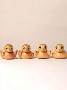 1 件手工制作的卡通鸭子雕像 - 现代动漫风格装饰配件，适合客厅、卧室和任何场合 - 奇特的动物装饰，适合万圣节、感恩节、情人节 - 无需电力 - 彩色 - 查看 3