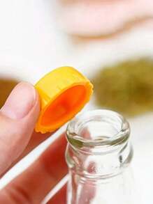 Set de 6 tapas de silicona de colores aleatorios para mantener frescos los envases de cerveza y refrescos, tapas sellantes de silicona, material comestible