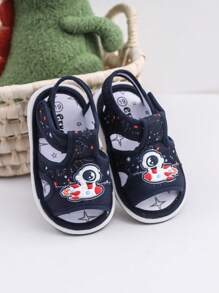 GENGASUN 1 pieza Zapatos de lona redondos con diseño de dibujos animados de bebé con chillido