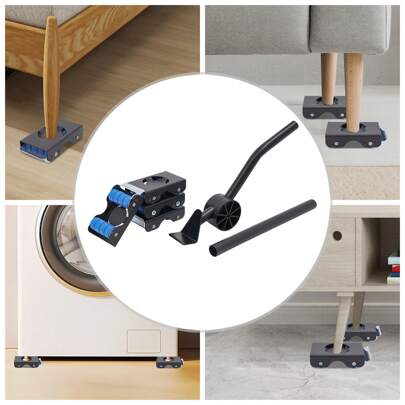 kangten Furniture Castors, Heavy Duty Transport Castors, Furniture Roller Moving Set Max. 300kg/661.38 Lbs