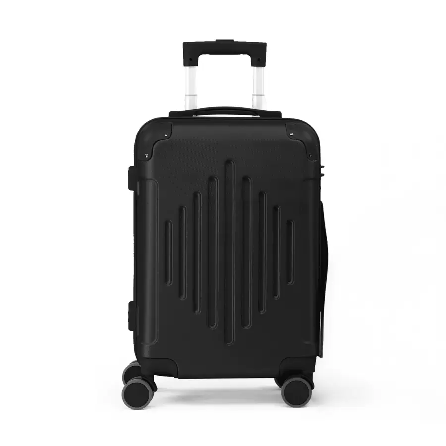 3 Piece Travel Suitcase With Corner Protectors, 20/24/28 Inch, Durable Hard Shell, 360 Degree Spinner Wheels, Multifunctional, Large Capacity, Lightweight, Fashionable Multicolor - 20inch Black - View 1