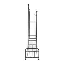 YUNRUX 4-Hook Home Clothes Rack Floor Standing Clothes Rack Wardrobe Rack Black