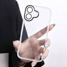 1 pieza Funda de teléfono de moda con protector de lente, minimalista multifuncional