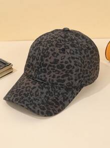 1pc Women's Adjustable Vintage Leopard Print Dual-Tone Soft Top Baseball Cap, Suitable For Casual, Travel, Street Photography - Two-tone Leopard Print - View 12