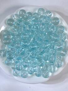Transparent Glass Round Beads, Icy Clear Glass Beads For DIY Jewelry, Bracelets, Necklaces, Garment Weaving