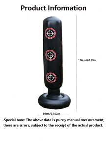 1pc Thick Inflatable Adult Fitness Punching Column, Outdoor Roly-Poly Sandbag, Indoor Air-Filled Punching Bag