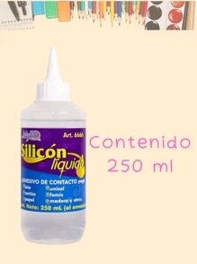 Silicón frío, adhesivo secado rápido,  útil para pagar madera, unicel, papel, fomy, tela, útil para manulidades, material escolar, oficina,  hogar - Transparente - Ver 4