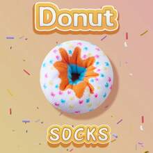 1/2/3/4 pares de calcetines de mujer con estampado creativo de donas gourmet, calcetines divertidos, regalos personalizados para el Día de San Valentín, calcetines artísticos, aptos para primavera y verano, cómodos y transpirables, para uso en días festivos, unisex.