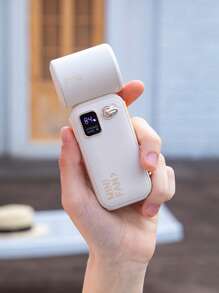 Digital Display 100 Speed Handheld High-Speed Fan USB Charging Portable Folding Fan Desktop Mini Fan - Multicolor - View 5