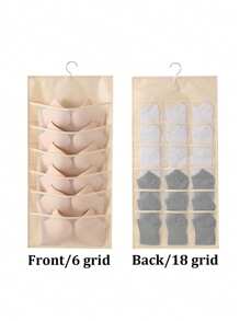 Bolsa organizadora de doble cara colgante para almacenar ropa interior/calcetines/sujetadores, estantería de almacenamiento para armario/habitación de dormitorio - Multicolor - Ver 9