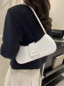 2025 New Cross-Border Chic Fashion Letter Handbag For Women, Minimalist Underarm Bag, French Niche Elegant Crescent Shoulder Bag