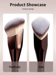 MAANGE 3pcs Makeup Brush Set, Including Foundation Brush, Concealer Brush, Highlighter Brush, Eyeshadow Brush And Other Cosmetic Tools,Giveaways,Professional Makeup Brushes,Complete Makeup Set - Coffee Brown - View 5