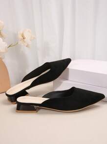 时尚女士尖头豹纹穆勒平底便鞋 - 多种颜色和纯色选择，休闲性感低跟布鞋 - 结合休闲与性感，打造时尚家居服和休闲装，百搭穿着