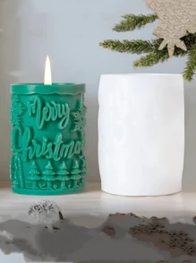 1pc New Miniature Tree Cylinder Silicone Candle Mold DIY For Festival Atmosphere Aromatherapy Desk Decor Accessory