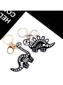1pc 2 Pieces Gothic Dinosaur Skeleton Silicone Mold Set For Charm, Keychain, Earring, Necklace Jewelry Making, Suitable For Everyday Wear