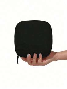 1pc Pink Sanitary Napkin Storage Bag, Portable Storage Bag, Large Capacity, Simple Style, Used To Store Sanitary Napkins, Panty Liners And Tampons, A Necessity For Girls, A Good Choice For Going Out.(L1 Stripe Series Makeup Bag Travel School Supplies Travel Essentials Make Up Bag Holiday Essentials Cosmetic Bag Makeup Bags Makeup Pouch Makeup Organizer Holiday Winter 2024 Make Up Organizer Makeup Storage