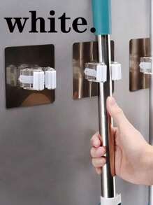 8/4/2/1 件带挂钩的拖把夹收纳架，壁挂式多功能拖把和扫帚架，防水防滑工具收纳架，适用于家庭、浴室、厨房、花园和车库