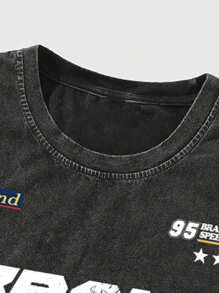 Lonblece Summer Men's Casual Loose Acid-Washed Tank Top - Black - View 7