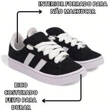 Women's Casual Skater Sneakers Old School Model From 34 To 43 Super Soft And Light - màu đen - Xem 7