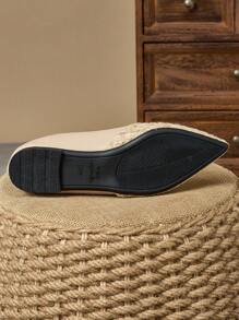 WHDXY 女士性感尖头平底绒面芭蕾平底鞋，软底办公室工作鞋，紫色百搭复古小众豹纹平底鞋，配套连衣裙