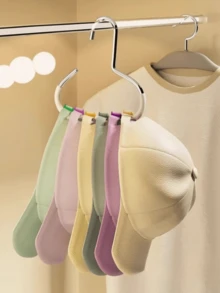Set de 3 organizadores de almacenamiento de gorras, estantería colgante para gorras en el interior del armario del dormitorio, soporte multifuncional para exhibir sombreros - Multicolor - Ver 3