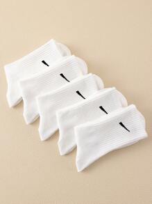 1 Pair /5 Pairs /6 Pairs Of Women's Casual Stockings, Simple, Comfortable And Breathable Everyday Wear Unisex Tube Socks