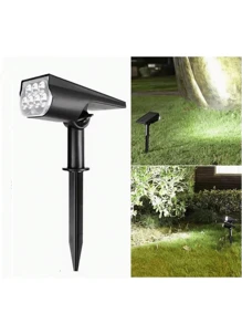1pc 7LED Solar Powered Landscape Spotlight, Automatic On/Off, Waterproof, Garden Yard Lawn Tree Lights, 1200mAh Battery Capacity, Outdoor Garden Decor Solar Powered Lights - Multicolor - View 18