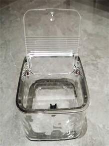 1 pieza Caja organizadora de accesorios para el cabello de escritorio de moda, organizador transparente para sujetadores y lazos de cabello