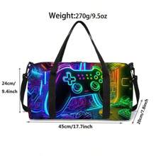 Game Console Design Travel Bag/Duffle Bag/Yoga Bag/Gym Bag/Picnic Bag, Suitable For Outdoor Travel, Daily Carrying, Swimming, Yoga, Fitness Bag For School School Accessories School Stuff