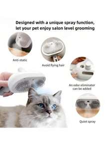 3 In 1 Steam Brush Spray Hair Combing USB For Pets Dogs Cats And Rabbits
