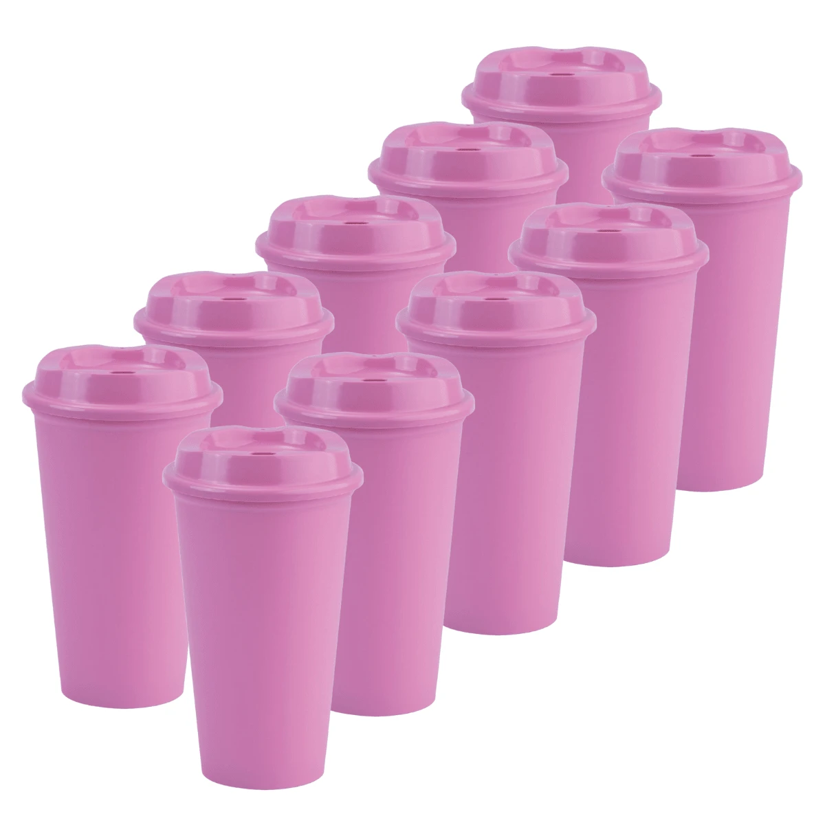 Paquete 10 Vasos Reusables Cafeteros Tipo Star 16 Oz Bebida Caliente