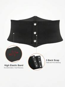 1 Piece Of Tight Corset Waistband, Elastic Waistband, PU Leather Wide Waistband, Slim Waist, Can Protect The Waist, Sexy Chest Cinching Women Corset Belt For Dress,Waist Trainer Waist-Shaping For Waist Slimming And Tummy Control Halloween Costume