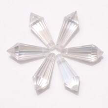 20 pièces/paquet Perles en verre cristal transparent en forme de goutte d'eau 8*20mm pour la fabrication de bijoux DIY