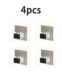 8/4/2/1 件带挂钩的拖把夹收纳架，壁挂式多功能拖把和扫帚架，防水防滑工具收纳架，适用于家庭、浴室、厨房、花园和车库