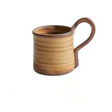 Taza de cerámica retro japonesa de café con leche, creativa y personalizada, hecha a mano antigua, taza doméstica de boca ancha, taza de agua