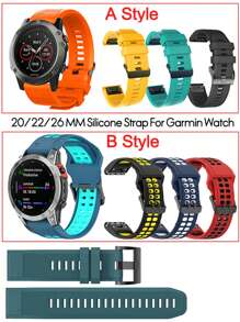 New Sports Style Straps For Garmin Fenix 8 7 7X 7S 6 6X 6S 5 5X 5S Pro Plus Band 20 22 26mm Strap For Forerunner 955 945 935 Instinct 2 Fenix3 Descent 1 2 Bracelet