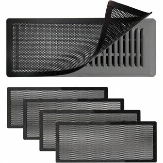 4 piezas de cubiertas de rejilla de piso, cubiertas de rejilla de ventilación magnéticas, anti-insectos, anti-obstrucción, cubierta de malla de ventilación de aire para filtros de ventilación de aire de piso/pared/techo del hogar