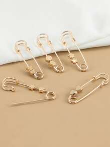 1pc Golden Quilting Pins - Vintage Style Brooch Pin Set, Adjustable Waist Safety Pins For Dresses And Jeans Clothing Decoration - Metal - For Fashion Enthusiasts & Diy Crafters - Perfect Gift For Sewing Lovers