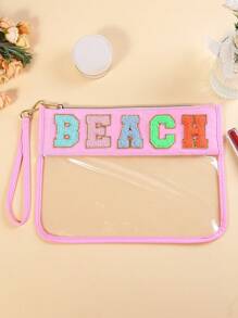 1pc Envelope Style Semi-Transparent PU Coated Paper Cosmetic Bag/Pouch, Suitable For Daily Use And Travel (Accessories Not Included) - Multicolor - View 9