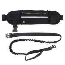 New Reflective Pet Running Waist Pack Leash, Elastic Dog Running Leash, Anti-Pulling & Short Lead