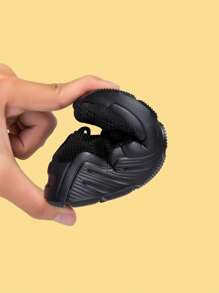 新款透气网眼低帮儿童休闲户外运动鞋，软底防滑轻便一脚蹬，适合四季 - 黑色 - 查看 8