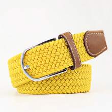 1pc 26-Color 3-Size Elastic Woven Belt (Width 3.3CM, Length 107-130CM), Fashion Sports Belt For Men