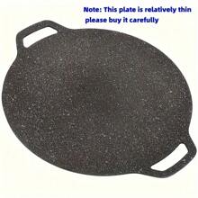 360° Even Heating, Easy Clean Design, Best Choice For Camping, Picnic And Home BBQ, Suitable For Induction Cooktop And Gas Stove, Thick Non-Stick Coating, Even Heat Distribution, Suitable For Home And Outdoor Grilling, Korean BBQ Plate - Ideal For Healthy Grilling - Black - View 6