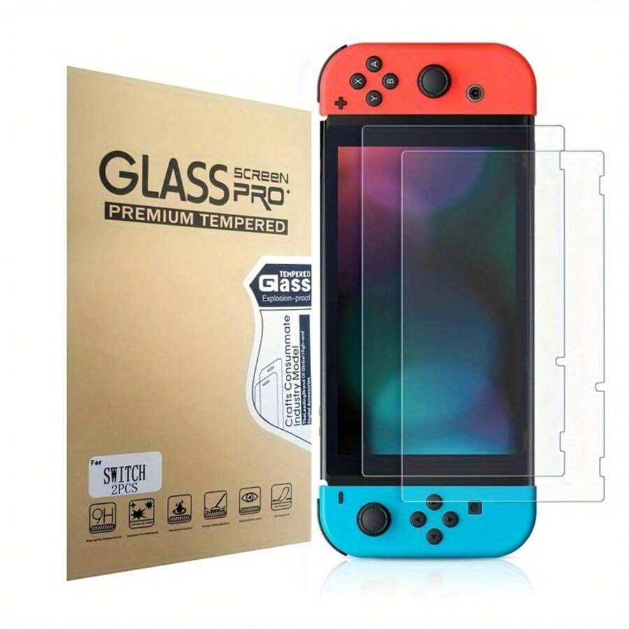 One Or Two Pieces Of Tempered Glass Film For Screen Protectors, Advanced High-Definition Transparent Scratch Resistant Screen Protectors, Switch Tempered Protective Film
